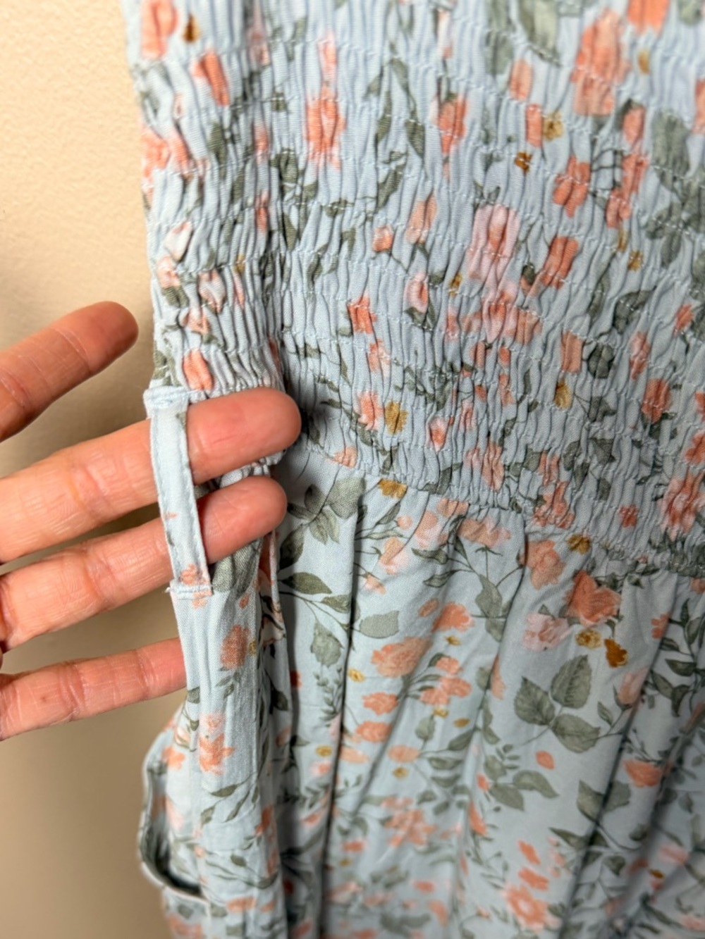 Guess Off-Shoulder Floral Wide-Leg Jumpsuit in White and Pastel - Picture 10 of 10